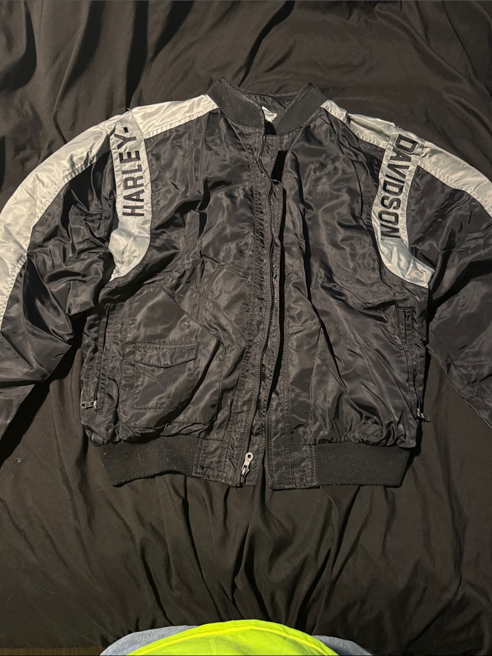 Harley-Davidson Black Jacket with Silver Panels